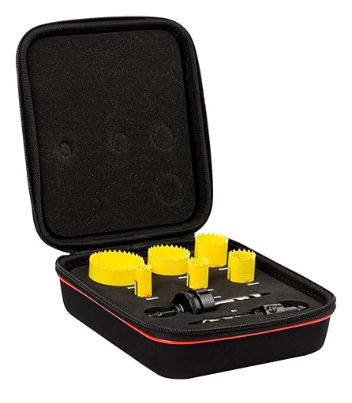 Electrician Holesaw Kit 8pcs 16–51mm – Bi-Metal Hole Saw Set with Arbors for Conduit & Panel Cutting